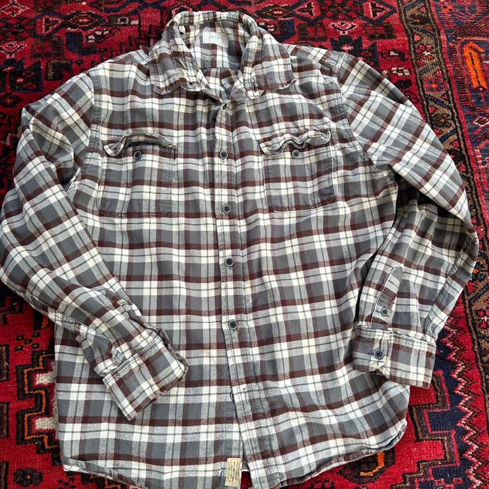 Jachs Red and Gray Checkered Shirt